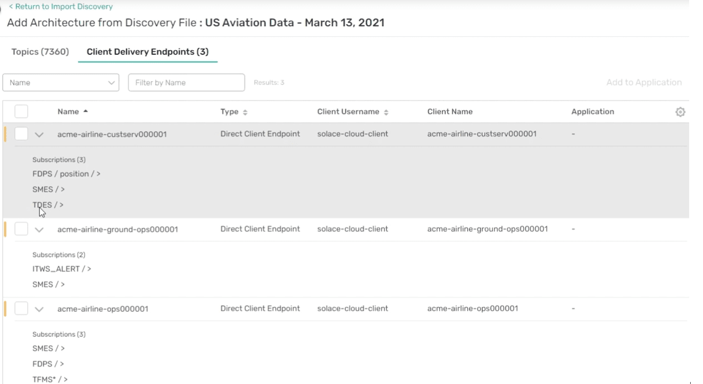 Determine what my applications should be from the three client delivery endpoints (CDE) discovered 