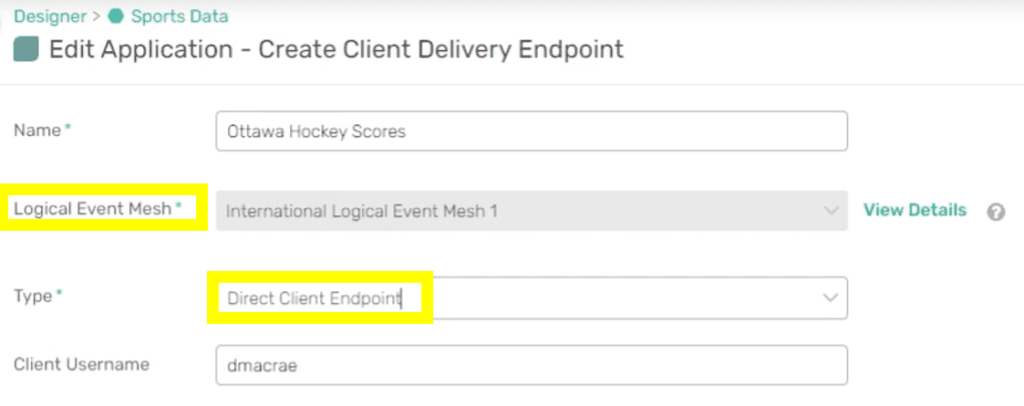 Configure a Client Delivery Endpoint 
