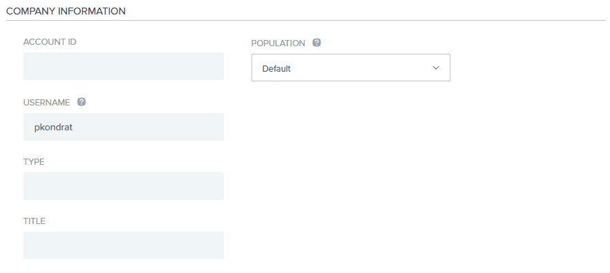 screenshot of adding a username to the profile